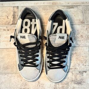 P448 Women’s White and Black Sneakers